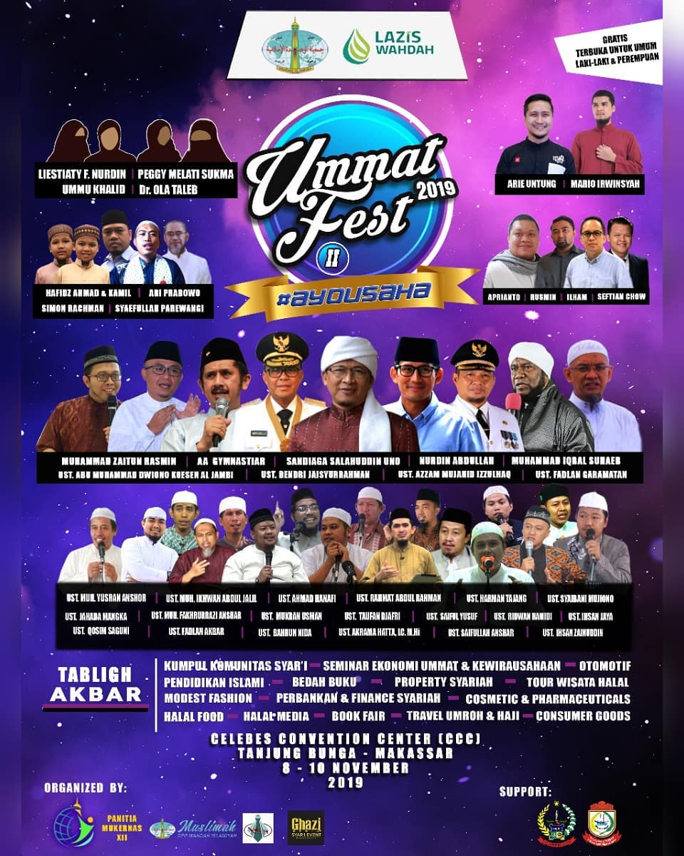 Hadir di Makassar, Aa Gym akan Sapa Ribuan Masyarakat Sulsel di Ummat Fest 2019